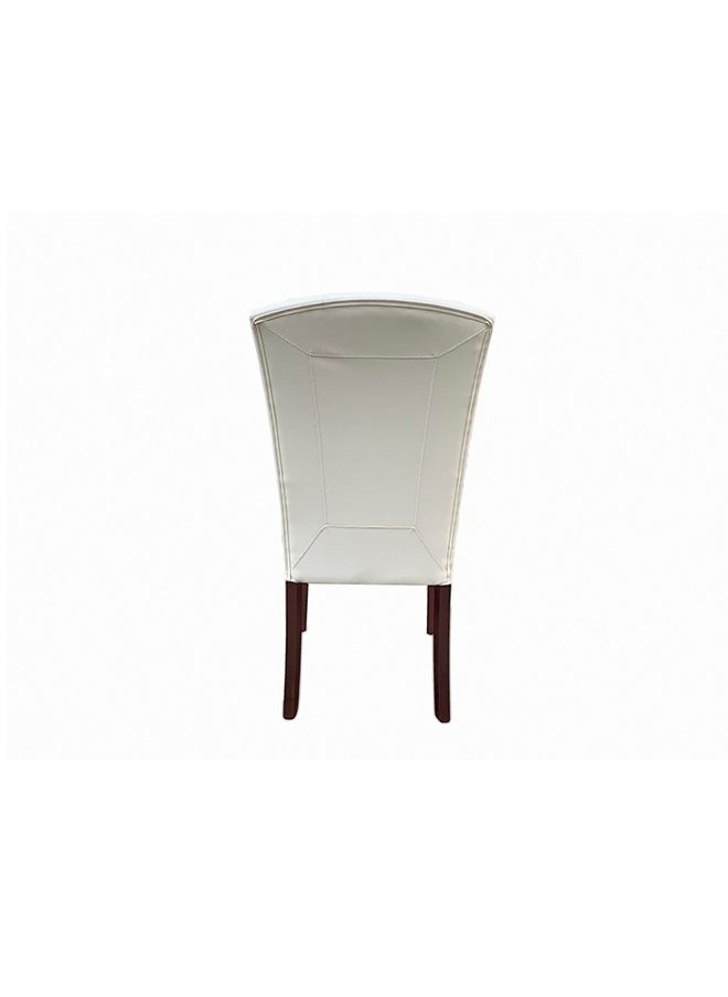 DANUBE HOME - Brody Dining Chair Set of 2 Strong And Sturdy Kitchen Dining Chairs Single Seater Modern Design Furniture For Dining Room Kitchen L67.31xW53.34xH104.14cm White/Dark Walnut - Image 1