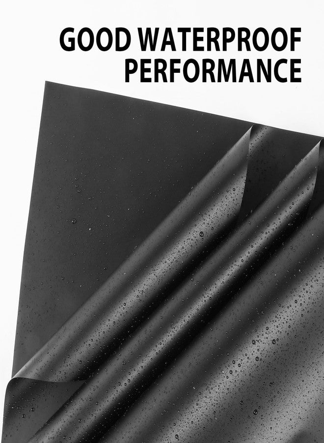 NESCCI 20 Sheet Flower Wrapping Paper - Waterproof Floral Bouquet Wrapping Paper, Florist Supplies Packaging Paper for Wedding Birthday Gift DIY (Misty Black) - Image 4
