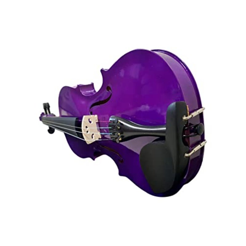Violin Full Package Coloured Full Size with Hardcase, Rosin and Bow Purple - Image 3