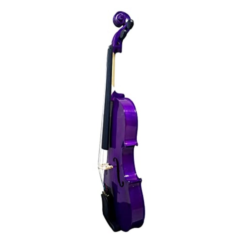 Violin Full Package Coloured Full Size with Hardcase, Rosin and Bow Purple - Image 2