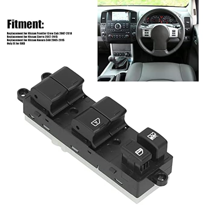 Junlucki 25401Eb70A Power Window Control Switch Quick Response Electric Window Lifter Button For Car Replacement For Xterra 20072015 Rhd - Image 4