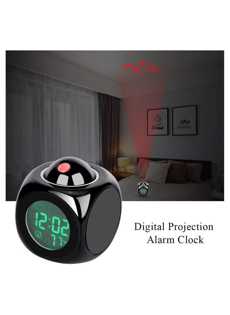 Generic - A creative multi-functional alarm clock, suitable for setting the time, with a voice feature in English, with a display screen (color: white), digital - Image 1