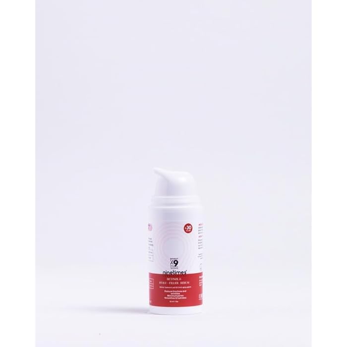 Ninetimes Retinol Serum for Wrinkles & Fine Lines, 30ml â€“ Lightweight Anti-Aging Formula with 9 Actives to Firm Skin & Boost Collagen