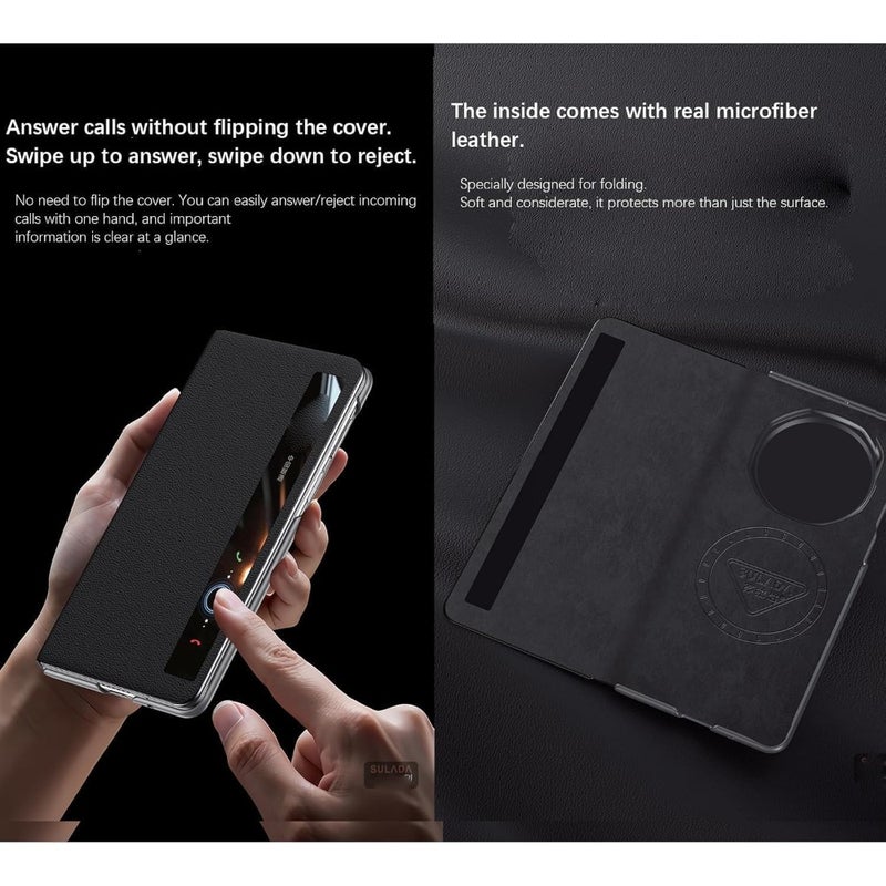 Honor Magic V6 Case Smart Touch View Window And Kickstand Premium TPU Material 3 Pack - Image 4