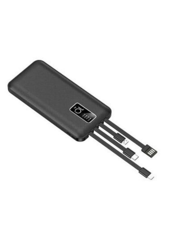 Aldeepo 10,000 mAh Digital Display Charging Power Bank- Black