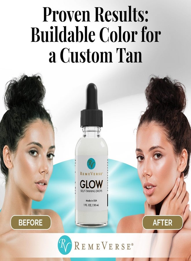 RemeVerse Glow Self-Tanning Drops - Sunless Tanner for a Sun-Kissed Glow - Achieve Natural-Looking Even Skin Tone, Control Results with Moisturizer for Face & Body - Ideal for All Skin Types - 1 oz - Image 2