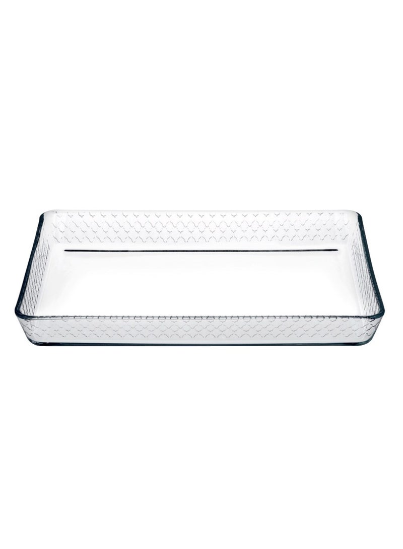 Borcam Borcam Rectangular Glass Baking Tray, 2850 Ml Capacity, 45 Mm Height, 370X240 Mm Diameter - Clear - Image 1