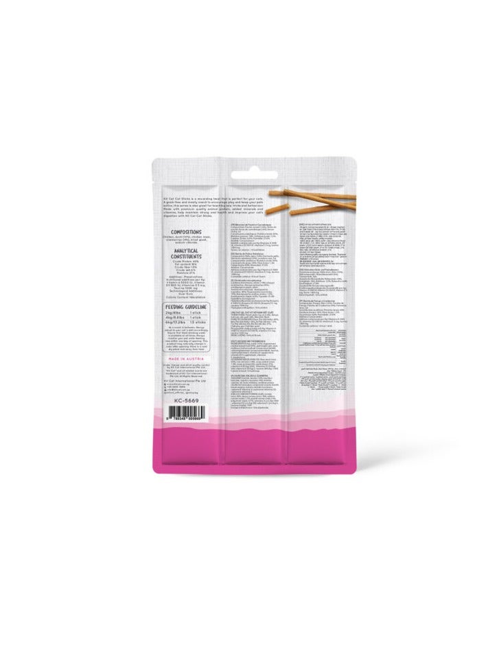 Kit Cat Grain Free Cat Stick Chicken Duck & Cranberries 15g - Image 2