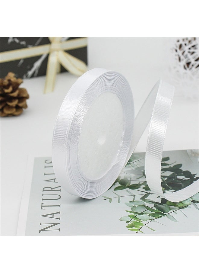 yongsheng Satin Ribbon White，Satin Ribbon 10mm X 22 Metres,Polyester Woven Ribbon for Gift Wrapping,DIY Crafts,Bouquets,Party Wedding  - Image 2
