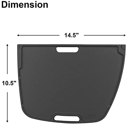 bbq777 Cast Iron Reversible Griddle for Napoleon Gas Grill All TravelQ 285 Series, for Napoleon Travelq 285 Accessories Pro285x, PRO285X-BK, PRO285, PRO285-BK, TQ285X, TQ285X-1, TQ285X-BL, Non-Stick - Image 2