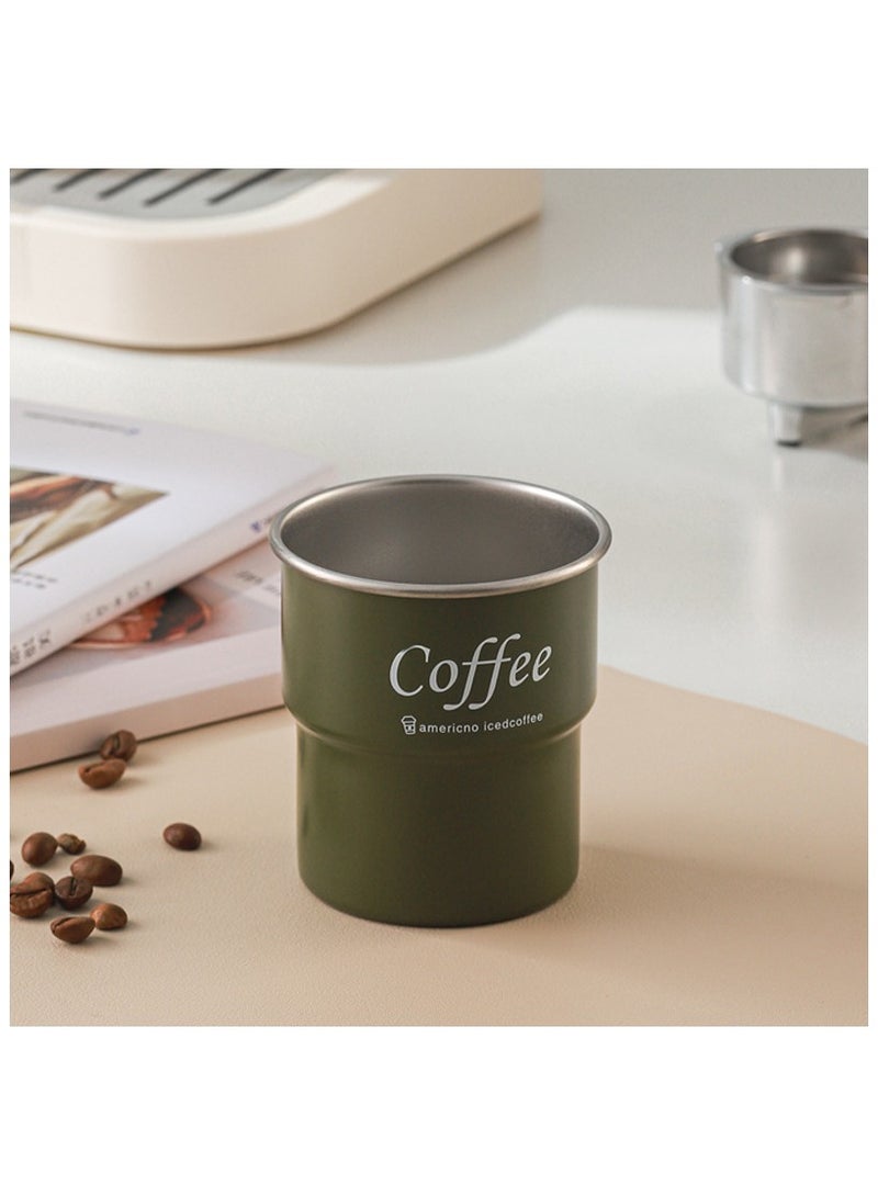 304 Stainless Steel Cold Drink Mug, Portable Coffee Mug for Hot and Cold Drinks, Includes Straw and Heat Resistant Lid for Home and Outdoor Camping (Army Green, 300ml)  - Image 2
