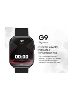 Xcell G9 Signature Unisex Smart Watch, 2.01” HD Display with IP67 Water Proof, Fitness Tracker with 107 Workout Options, 7+ Days Battery with Wireless Charging, Compatible with iOS & Android - Black  - Image 5
