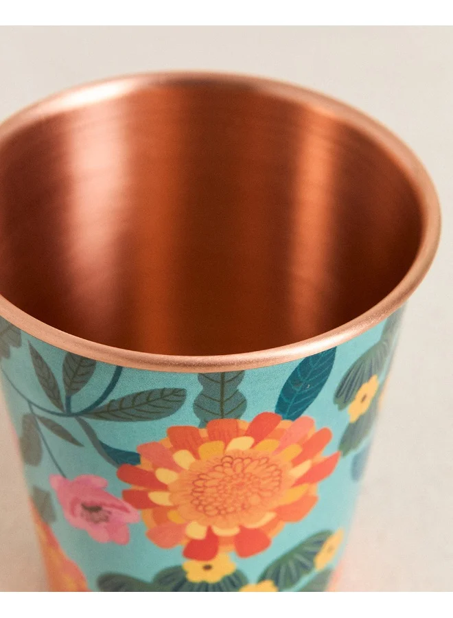 Chumbak Marigold Copper Tumbler, Small, 250ml