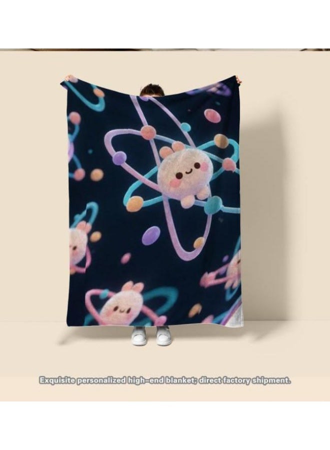 عام بطانية رقيقة من الفانيلا الكرتونية للأطفال أو الطلاب (دافئة ومريحة ومناسبة للنوم والألعاب) 100 سم * 150 سم - 1182 - Image 1