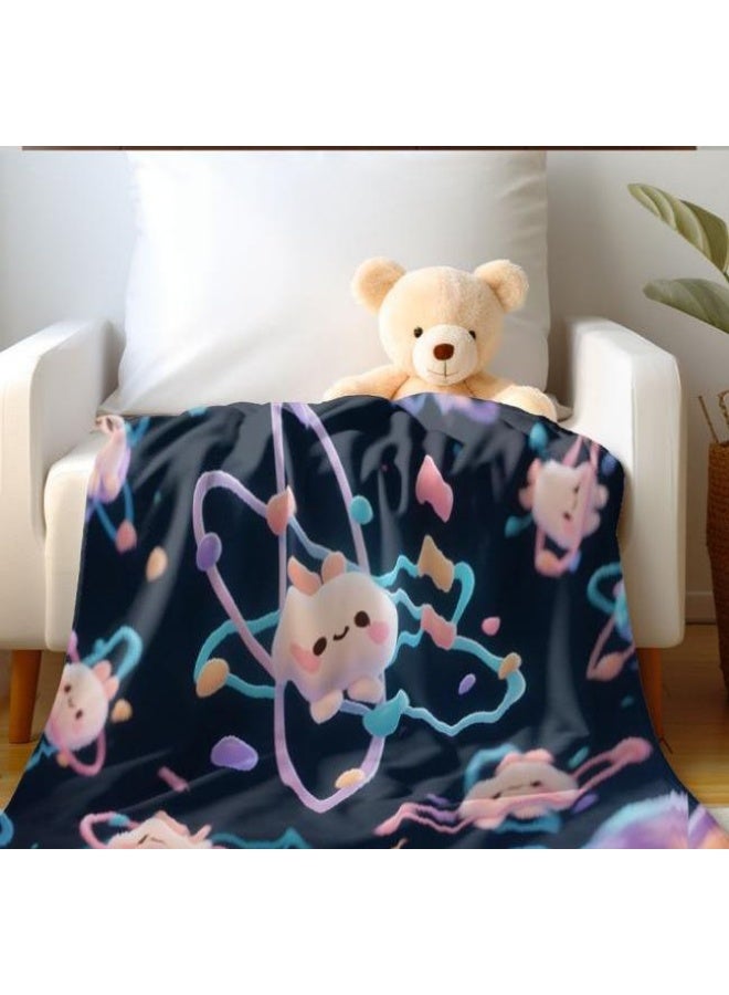 عام بطانية رقيقة من الفانيلا الكرتونية للأطفال أو الطلاب (دافئة ومريحة ومناسبة للنوم والألعاب) 100 سم * 150 سم - 1182 - Image 4