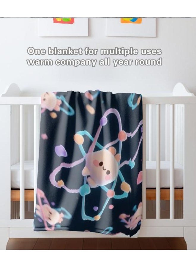 عام بطانية رقيقة من الفانيلا الكرتونية للأطفال أو الطلاب (دافئة ومريحة ومناسبة للنوم والألعاب) 100 سم * 150 سم - 1182 - Image 5