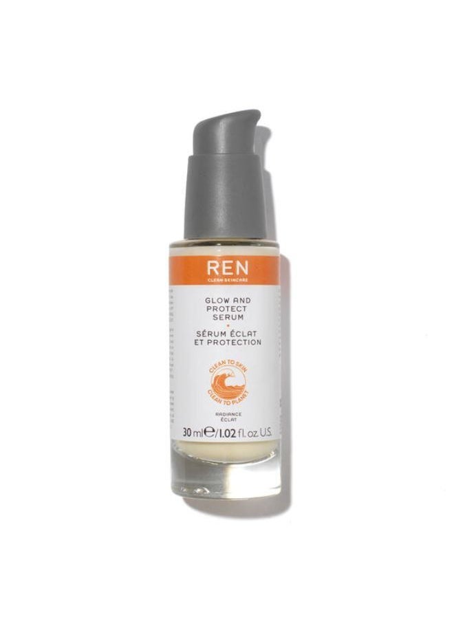 REN CLEAN SKINCARE GLOW AND PROTECT SERUM 