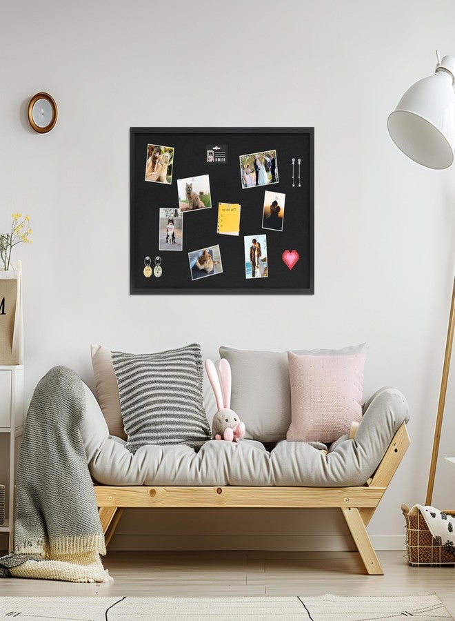 DAHAPYBOO Cork Board with Linen Black,Bulletin Board 30"x20",Corkboards for Office Home School Message Board or Vision Board Decoration. - Image 4