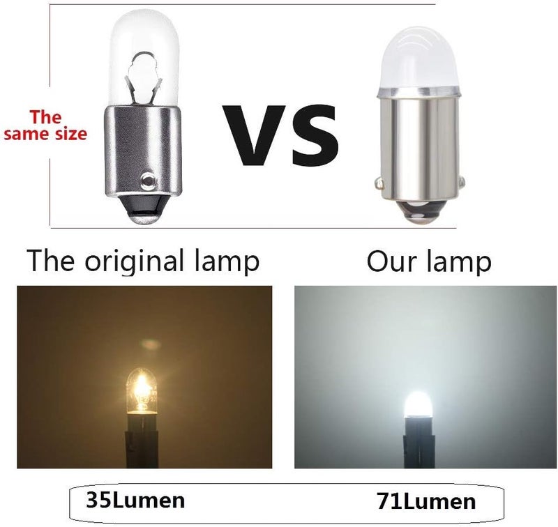 Yoper BA9S 53 57 1895 64111 LED Light Bulb for Car 12V White - Image 4