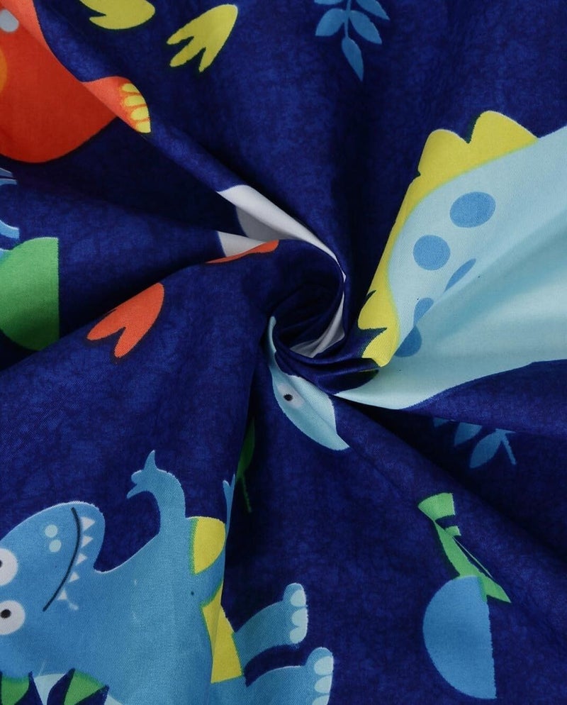 Filymore Dinosaur Cartoon Printed Pillow Covers for Kids Room | Made with Pure Microfiber Soft & Skin Friendly Pillow Cases | Size (17 x 27 inch, Multi) Set of 2 Covers. (Blue) - Image 4