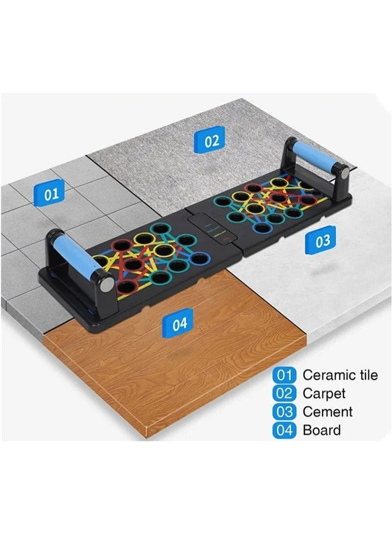 جوجو الحب لوح رفع 9 في 1، معدات تمرين منزلية، نظام تمرين رياضي متعدد الوظائف، أرضية اللياقة البدنية، تمرين عضلات الصدر، معدات احترافية لحرق الدهون، ذراع تدريب القوة - Image 4