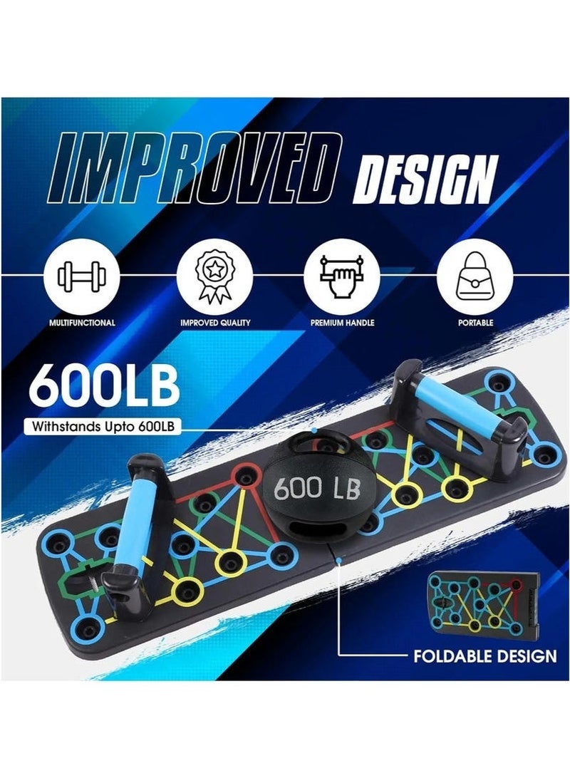 جوجو الحب لوح رفع 9 في 1، معدات تمرين منزلية، نظام تمرين رياضي متعدد الوظائف، أرضية اللياقة البدنية، تمرين عضلات الصدر، معدات احترافية لحرق الدهون، ذراع تدريب القوة - Image 3