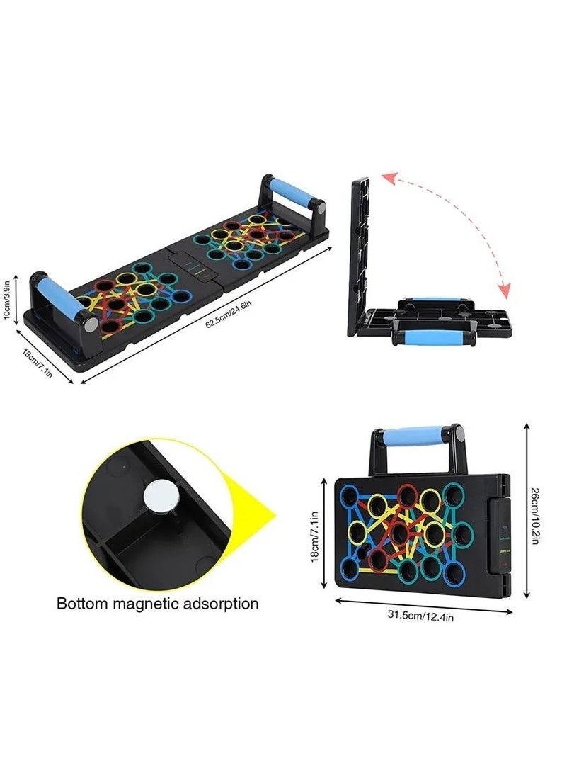 جوجو الحب لوح رفع 9 في 1، معدات تمرين منزلية، نظام تمرين رياضي متعدد الوظائف، أرضية اللياقة البدنية، تمرين عضلات الصدر، معدات احترافية لحرق الدهون، ذراع تدريب القوة - Image 2