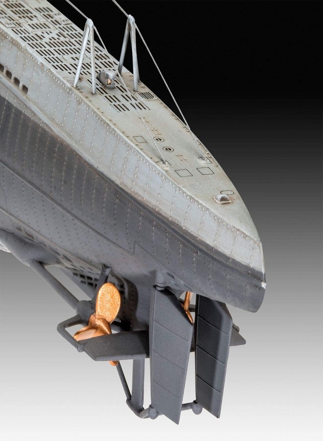 Revell Gift Set 05675 "Das Boot Movie 40 Years Collector's Edition 1:144 Scale Unbuilt Plastic Model Kit with Contacta Professional Glue, Paintbrush, Selected Aqua Color Paints & Repro Movie Poster - Image 3