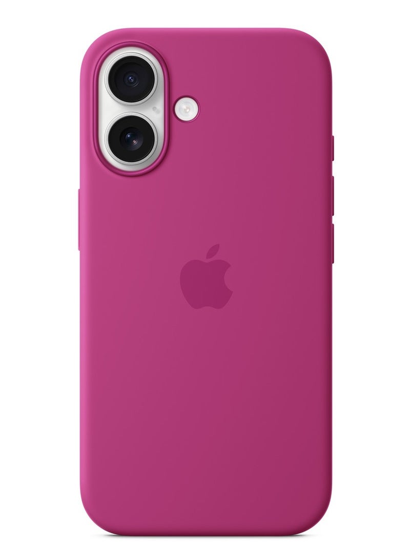 سيليكون غطاء حماية سيليكون لهاتف آيفون 16 مع MagSafe – فوشيا - Image 1