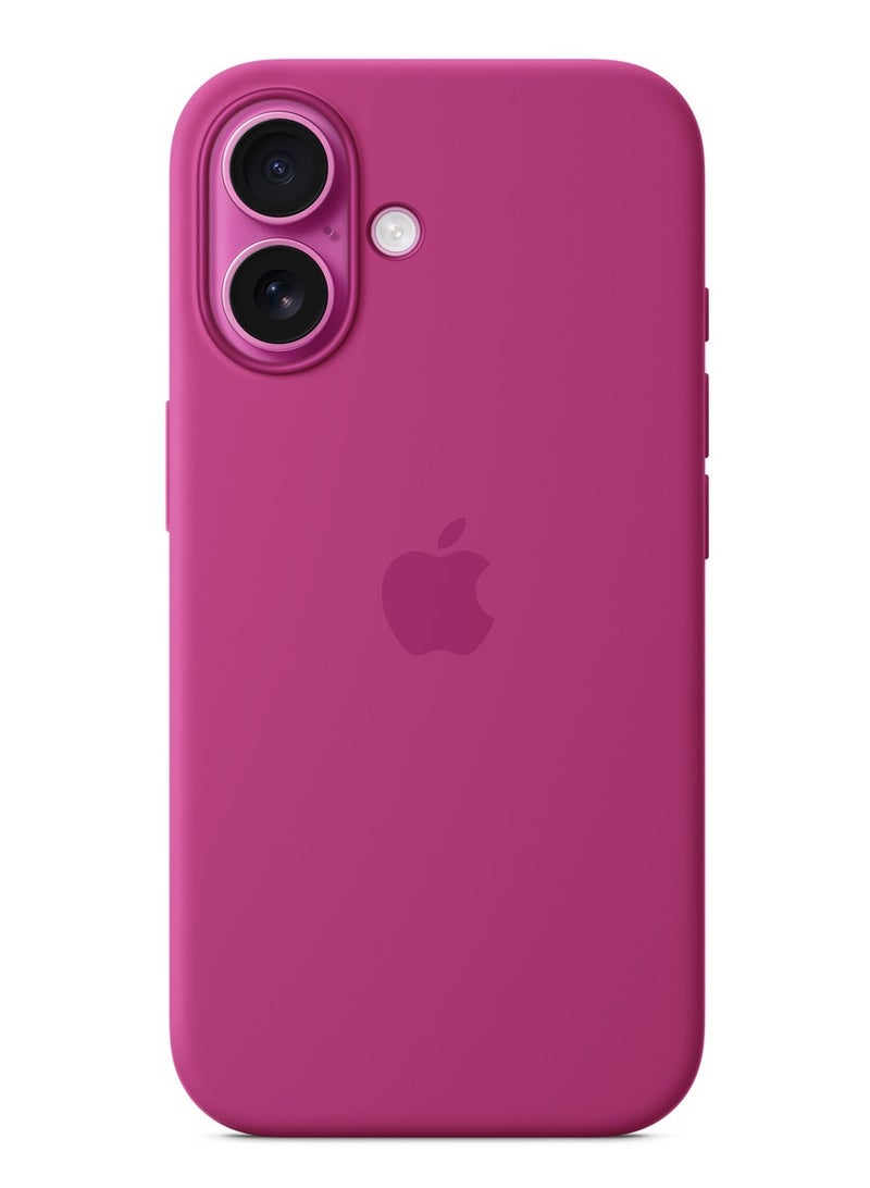 iPhone 16 Silicone Case with MagSafe – Fuchsia
