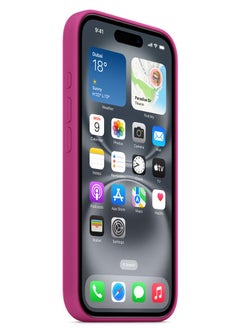 Silicone iPhone 16 Silicone Case with MagSafe – Fuchsia  - Image 2