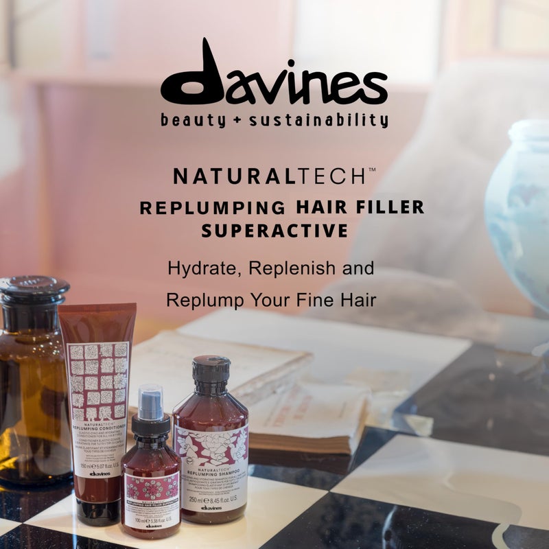 Davines Naturaltech REPLUMPING Hair Filler Superactive, Leave-In Treatment To Invigorate, Add Shine And Fullness, Anti-Humidity Styling Protection, 3.38 Fl Oz - Image 2