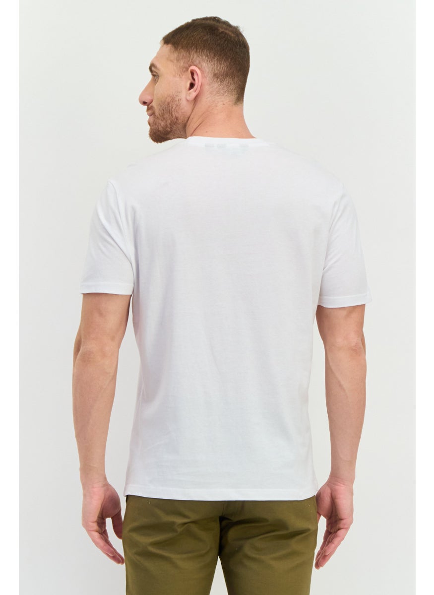 Ben Sherman - Men Crew Neck Short Sleeves Brand Logo T-Shirt, White - Image 1