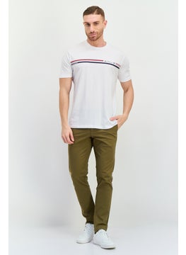 Ben Sherman Men Crew Neck Short Sleeves Brand Logo T-Shirt, White  - Image 4