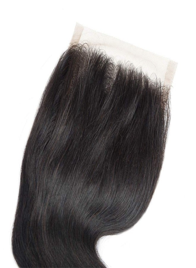 سيلينا، وصلة دانتيل 4x4، شعر بشري برازيلي بكر، مموج، وصلة دانتيل مع فرق حر، شعر صغير، أسود طبيعي، 10 بوصات - Image 5