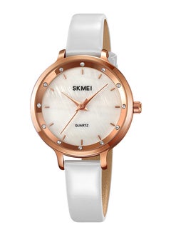 Watches for Women Quartz Analog Water Resistant Leather Watch White 2170