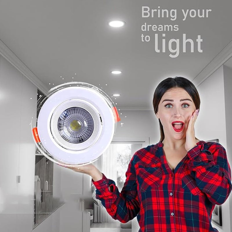 Melfi 6W Adjustable Round LED Spot Light - 240VAC Recessed Ceiling Spotlight for Indoor Home & Office Lighting (White) - Image 5