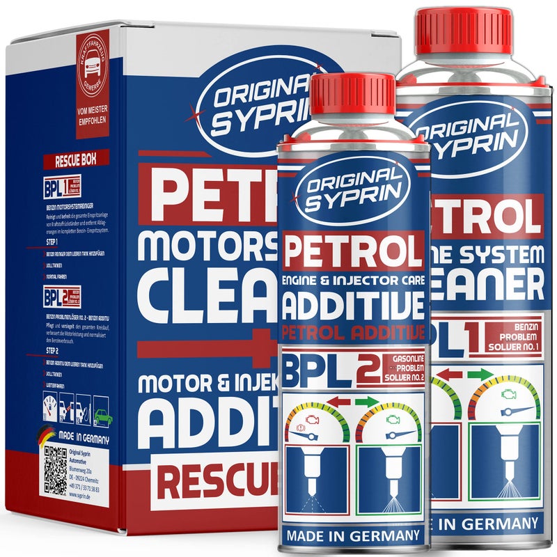 SYPRIN SYPRIN Original Petrol Cleaner and Additive Bundle - Cleaning and Care of Injectors and Valves - for Petrol Engines - Engine System Cleaner Set  - Image 1