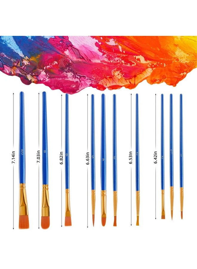 يونتوب مجموعة فرش الرسم المكونة من 20 قطعة من فرش الرسم للألوان الزيتية الأكريليكية والمسطحة والمستديرة للرسم القابل للغسل وفرش الرسم الصغيرة للفنانين وفرش الرسم للأطفال الصغار وفرش الرسم ذات الشعيرات الخشنة - Image 4