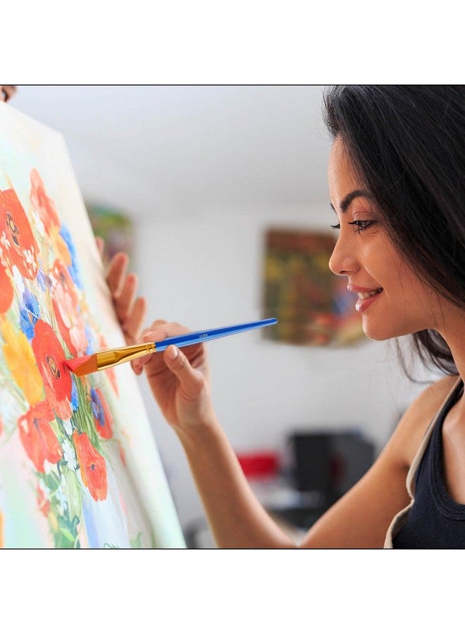 يونتوب مجموعة فرش الرسم المكونة من 20 قطعة من فرش الرسم للألوان الزيتية الأكريليكية والمسطحة والمستديرة للرسم القابل للغسل وفرش الرسم الصغيرة للفنانين وفرش الرسم للأطفال الصغار وفرش الرسم ذات الشعيرات الخشنة - Image 3