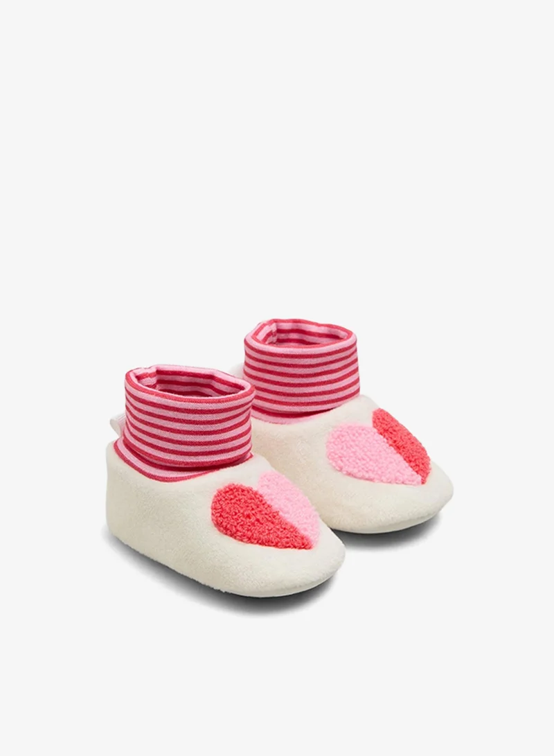 Matalan Baby Pink Valentines Sock Boots