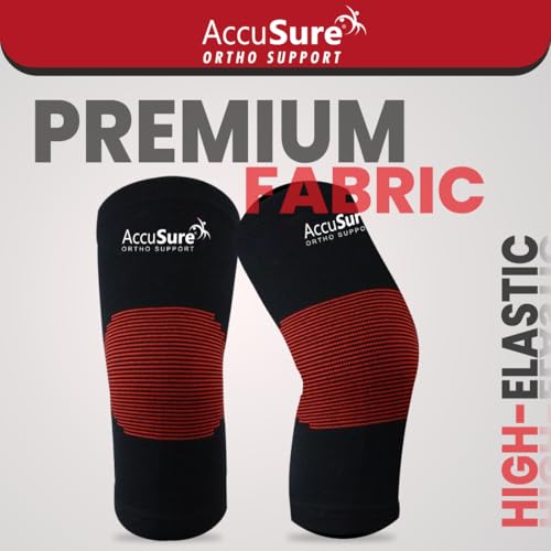 AccuSure Premium Knee Support for Men & Women –Compression Brace with 1-Year Warranty for Pain Relief, Arthritis, Injury Recovery, Sports, Running & Joint Stability -Medium - Image 3