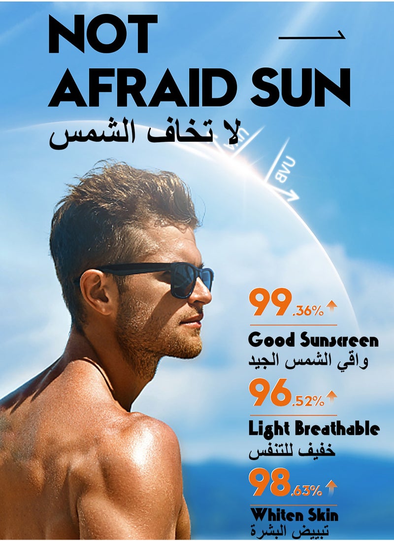 SADOER - Facial Moisturizer With SPF90+ for Men,Sunscreen Daily Face Moisturizer Cream For Men,Sunscreen UV Protect, UVA & UVB Protection, Lightweight & Fast-absorbing,Non-Greasy Feel-50g - Image 1