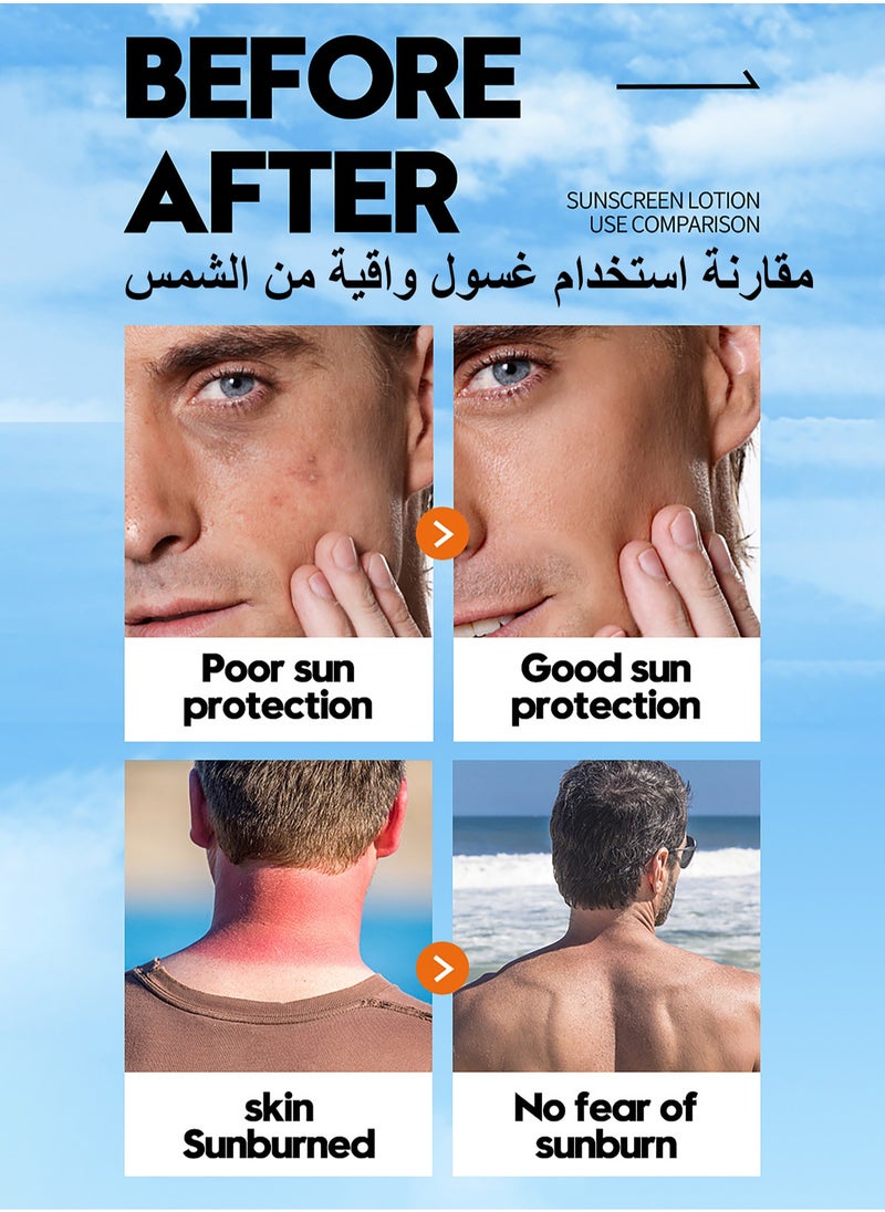 SADOER - Facial Moisturizer With SPF90+ for Men,Sunscreen Daily Face Moisturizer Cream For Men,Sunscreen UV Protect, UVA & UVB Protection, Lightweight & Fast-absorbing,Non-Greasy Feel-50g - Image 1