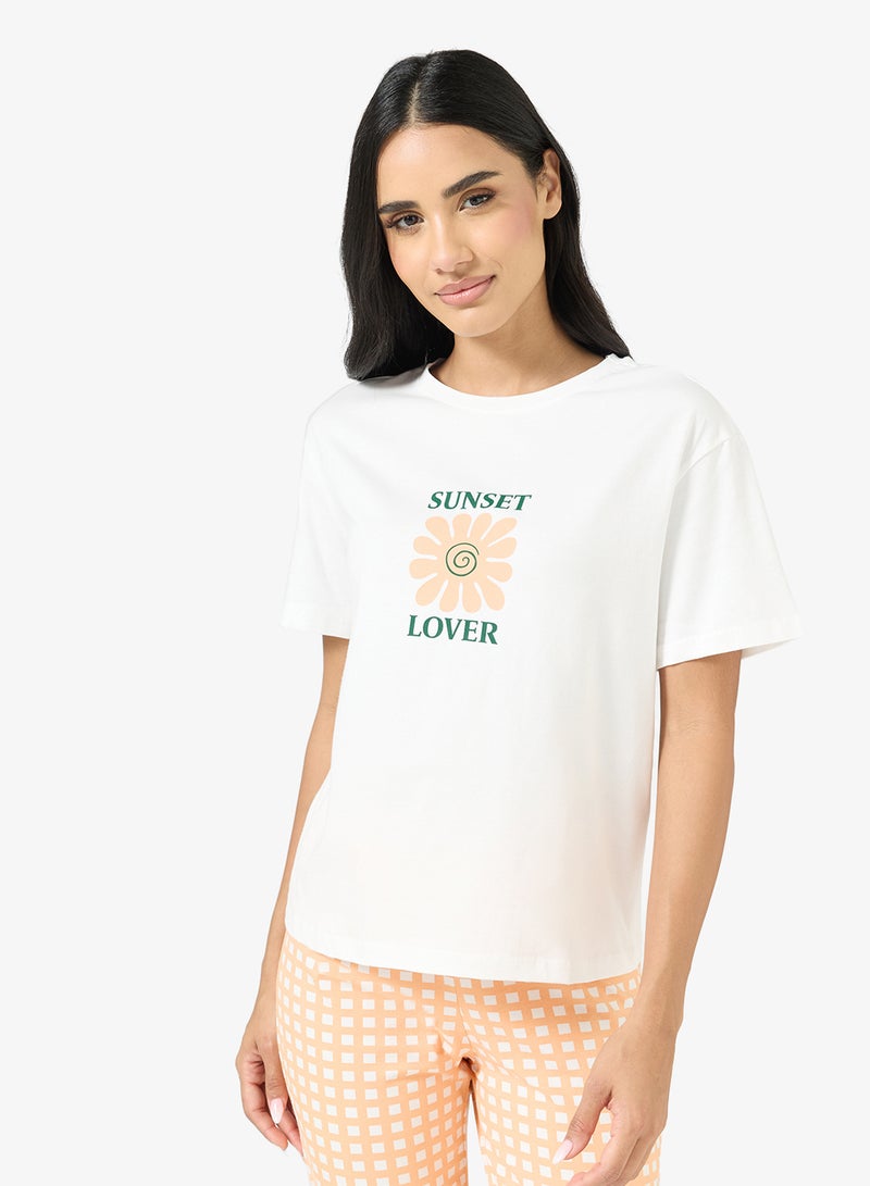 جينجر طقم بيجاما بنقشة زهور و كاروهات - Image 3