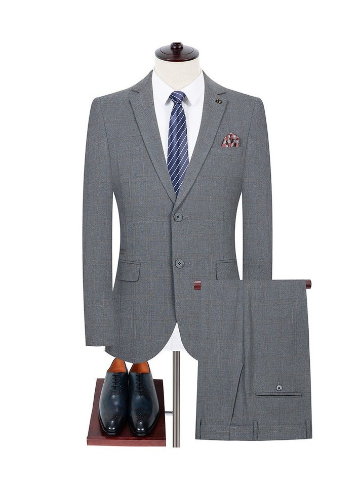 KUYING Business Slim-fit Suit Set In Two Pieces  - Image 2