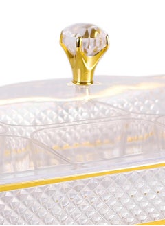 BLACKSTONE Acrylic Rectangle Tray with Lid - 40x27cm | 6 Inner Dividers  - Image 3