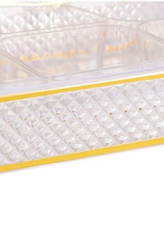 BLACKSTONE Acrylic Rectangle Tray with Lid - 40x27cm | 6 Inner Dividers  - Image 2