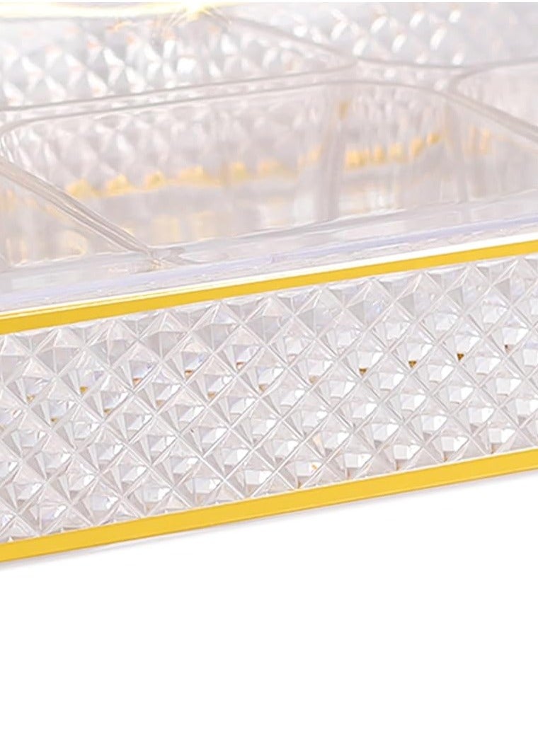 BLACKSTONE Acrylic Rectangle Tray with Lid - 40x27cm | 6 Inner Dividers  - Image 2