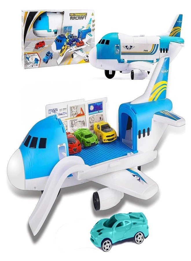 HIRNAYA Transport Cargo Airplane for Kids, Aeroplane Toy Vehicle Playset with Mini Cars, Aeroplane Car Track Birthday Gift for Boys & Girls Aged 3+ - Image 1